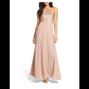 Gorgeous Blush Chiffon Gown
